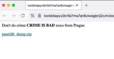 LockBit Ransomware Panel Defaced